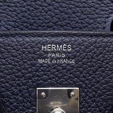 将图像加载到图库查看器中,HERMES Birkin Blue Nuit Togo Leather Size 25