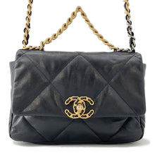 将图像加载到图库查看器中,CHANEL CHANEL 19 ChainShoulder Bag BlackAS1160 Lambskin Size Large