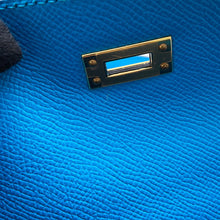 将图像加载到图库查看器中,HERMES Kelly Sellier Blue Frida Epsom Size 25
