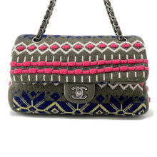 Load image into Gallery viewer, CHANEL CC Logo Knit Shoulder Bag Khaki/MulticolorA90848 Knit Size 25