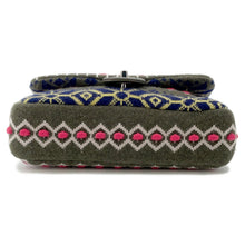 Load image into Gallery viewer, CHANEL CC Logo Knit Shoulder Bag Khaki/MulticolorA90848 Knit Size 25