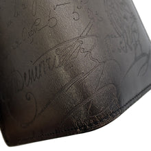 将图像加载到图库查看器中,Berluti Calligraphy Bifold Wallet Long Wallet Brown Leather