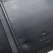 将图像加载到图库查看器中,Berluti Calligraphy Bifold Wallet Long Wallet Brown Leather
