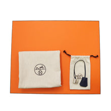 将图像加载到图库查看器中,HERMES HAUT A COURROIES Blue Nuit Togo Leather Toile Military Size 40