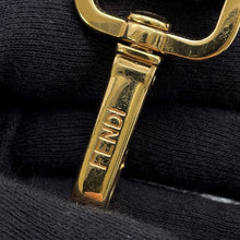 Load image into Gallery viewer, FENDI FF logo strap Black Canvas Leather