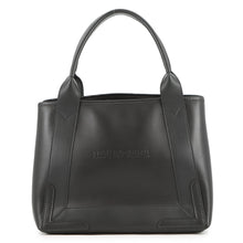 将图像加载到图库查看器中,BALENCIAGA Navy Cabas Punching Logo Tote Bag Black339933 Leather Size S