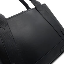 Load image into Gallery viewer, BALENCIAGA Navy Cabas Punching Logo Tote Bag Black339933 Leather Size S