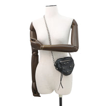 Load image into Gallery viewer, BALENCIAGA Lucagol Heart ChainShoulder Bag Black722781 Leather