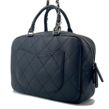 将图像加载到图库查看器中,CHANEL Matelasse Bowling 2WAY Handbag Black Calf Leather