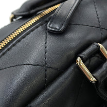 Load image into Gallery viewer, CHANEL Matelasse Bowling 2WAY Handbag Black Calf Leather