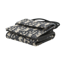 Load image into Gallery viewer, Dior Oblique Compact Wallet Navy20BBC110YSE Canvas/Leather