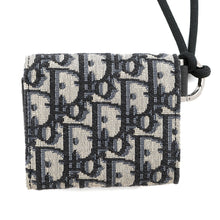Load image into Gallery viewer, Dior Oblique Compact Wallet Navy20BBC110YSE Canvas/Leather