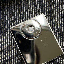 将图像加载到图库查看器中,CHANEL Chocolate Bar Chain Shoulder Bag Navy Denim