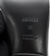 将图像加载到图库查看器中,HERMES Ballet Shoes Liz Black Nappa Leather Size 35