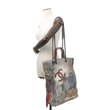 Load image into Gallery viewer, CHANEL Graffiti Bricolage 2-way Chain Tote Gray/MulticolorA92317 Canvas