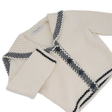 Load image into Gallery viewer, Dior Sailor knit cardigan Size 34 Ivory154G02AM305 Linen70% Cashmere30%