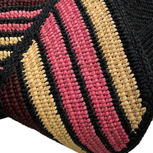 Load image into Gallery viewer, LOEWE Paula Ibiza Puzzle Fold Tote Burgundy/Pink/Beige/BlackA779G50X37 Raffia Leather Size Medium