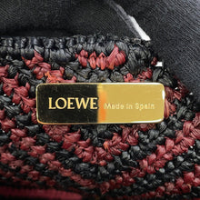 Load image into Gallery viewer, LOEWE Paula Ibiza Puzzle Fold Tote Burgundy/Pink/Beige/BlackA779G50X37 Raffia Leather Size Medium