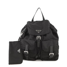Load image into Gallery viewer, PRADA Medium Re-Nylon Backpack with Pouch Black1BZ811 Nylon Size Medium
