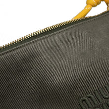 Load image into Gallery viewer, MIUMIU Gabardine Pouch Khaki/Yellow5NE841 Cotton Canvas Size 7.3"