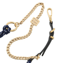 Load image into Gallery viewer, MIUMIU Trick Key Ring Blue/Gold5TL510 Cotton Gold Plated