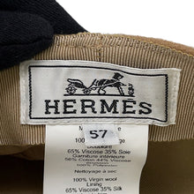 将图像加载到图库查看器中,HERMES Vauban Sailor Cap Size 57 CamelH232034N Wool 100%