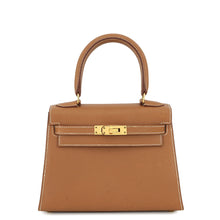 Load image into Gallery viewer, HERMES Mini Kelly Gold Courchevel Size 20