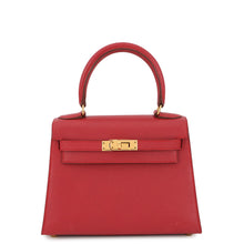 将图像加载到图库查看器中,HERMES Mini Kelly Rouge Vif Courchevel Size 20