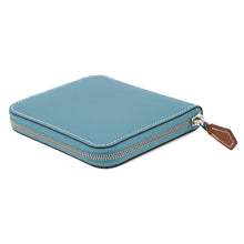 将图像加载到图库查看器中,HERMES Azap compact silk in New Blue Jean Epsom