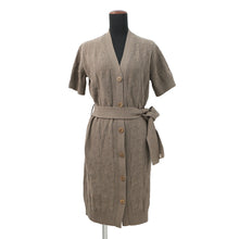 Load image into Gallery viewer, HERMES H motif long cardigan Size 36 Brown4E2522D3 Wool100%