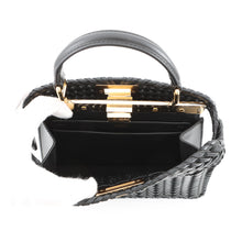 将图像加载到图库查看器中,FENDI Peekaboo ISeeU Braided Black8BN327 Leather Size Small