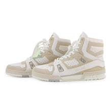 Load image into Gallery viewer, LOUIS VUITTON LV Trainer High-Top Sneakers White/Beige1A7P25 Leather Size 10