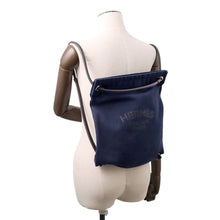 Load image into Gallery viewer, HERMES Aline Backpack Navy Toile Chevrons Size PM