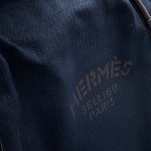 将图像加载到图库查看器中,HERMES Aline Backpack Navy Toile Chevrons Size PM