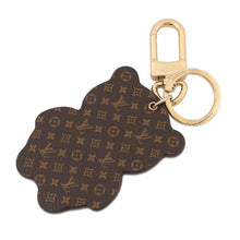 将图像加载到图库查看器中,LOUIS VUITTON Porte Cles LV Panda Noir/White/PinkM00993 Monogram Leather Gold Plated Rhinestone