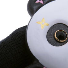 将图像加载到图库查看器中,LOUIS VUITTON Porte Cles LV Panda Noir/White/PinkM00993 Monogram Leather Gold Plated Rhinestone