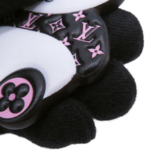 将图像加载到图库查看器中,LOUIS VUITTON Porte Cles LV Panda Noir/White/PinkM00993 Monogram Leather Gold Plated Rhinestone