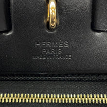 将图像加载到图库查看器中,HERMES Herbag zip Black Toile Military Vache Hunter Leather Size PM