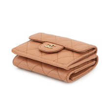 Load image into Gallery viewer, CHANEL Classic Small Flap Wallet Tri-fold Wallet CamelAP0230 Caviar Leather
