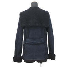 Load image into Gallery viewer, CHANEL Mouton Sailor Half Coat Size 36 NavyP59085 ShearlingLambskin