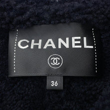 Load image into Gallery viewer, CHANEL Mouton Sailor Half Coat Size 36 NavyP59085 ShearlingLambskin