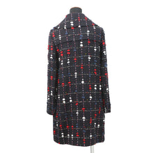 Load image into Gallery viewer, CHANEL Tweed Soutien Collar Coat Size 36 Navy/MulticolorP42157 Wool 36% Cotton31% Acryl26% Nylon7%