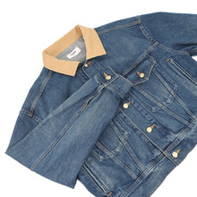 Load image into Gallery viewer, CELINE Dark Union Wash Denim Lacquer Jacket Size XS Blue2Q493365M Cotton100%