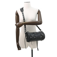 Load image into Gallery viewer, BALENCIAGA Le Cagoule Cylinder Shoulder Bag Black771716 Leather