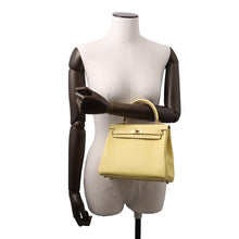 将图像加载到图库查看器中,HERMES Kelly Retourne sewing Jaune Poussin Swift Leather Size 25