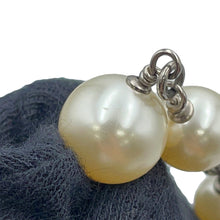 Load image into Gallery viewer, CHANEL CC Logo Long Necklace SilverA36121 Metal Faux Pearl Rhinestone