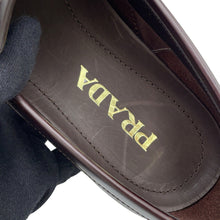Load image into Gallery viewer, PRADA Brushed Leather Square Toe Loafers Brown2DE075 Leather Size 5