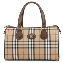 Load image into Gallery viewer, BURBERRY Burberry Nova Check Travel Bag Beige/Brown Canvas Leather