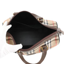 Load image into Gallery viewer, BURBERRY Burberry Nova Check Travel Bag Beige/Brown Canvas Leather