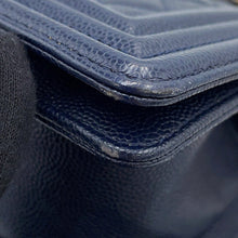 Load image into Gallery viewer, CHANEL Boy Chanel ChainShoulder Bag NavyA67085 Caviar Leather Size 20